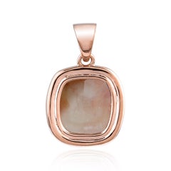 Fancy Slice Diamond 18 Karat Rose Gold Pendant Necklace
