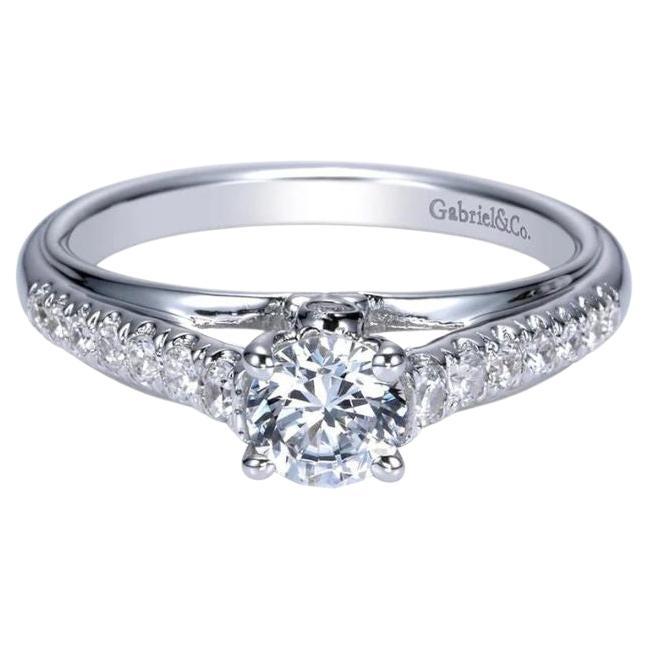Fancy Solitaire Diamond Engagement Ring For Sale