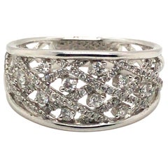 Fancy Style Diamond Fashion Ring with 18 Karat Gold