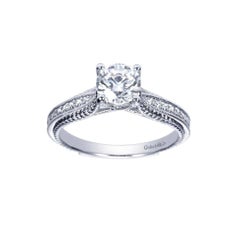 Fancy Tiffany Style Rope Design Diamond Engagement Mounting