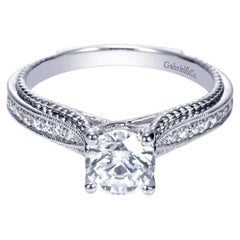 Fancy Tiffany Style Rope Design Diamond Engagement Mounting