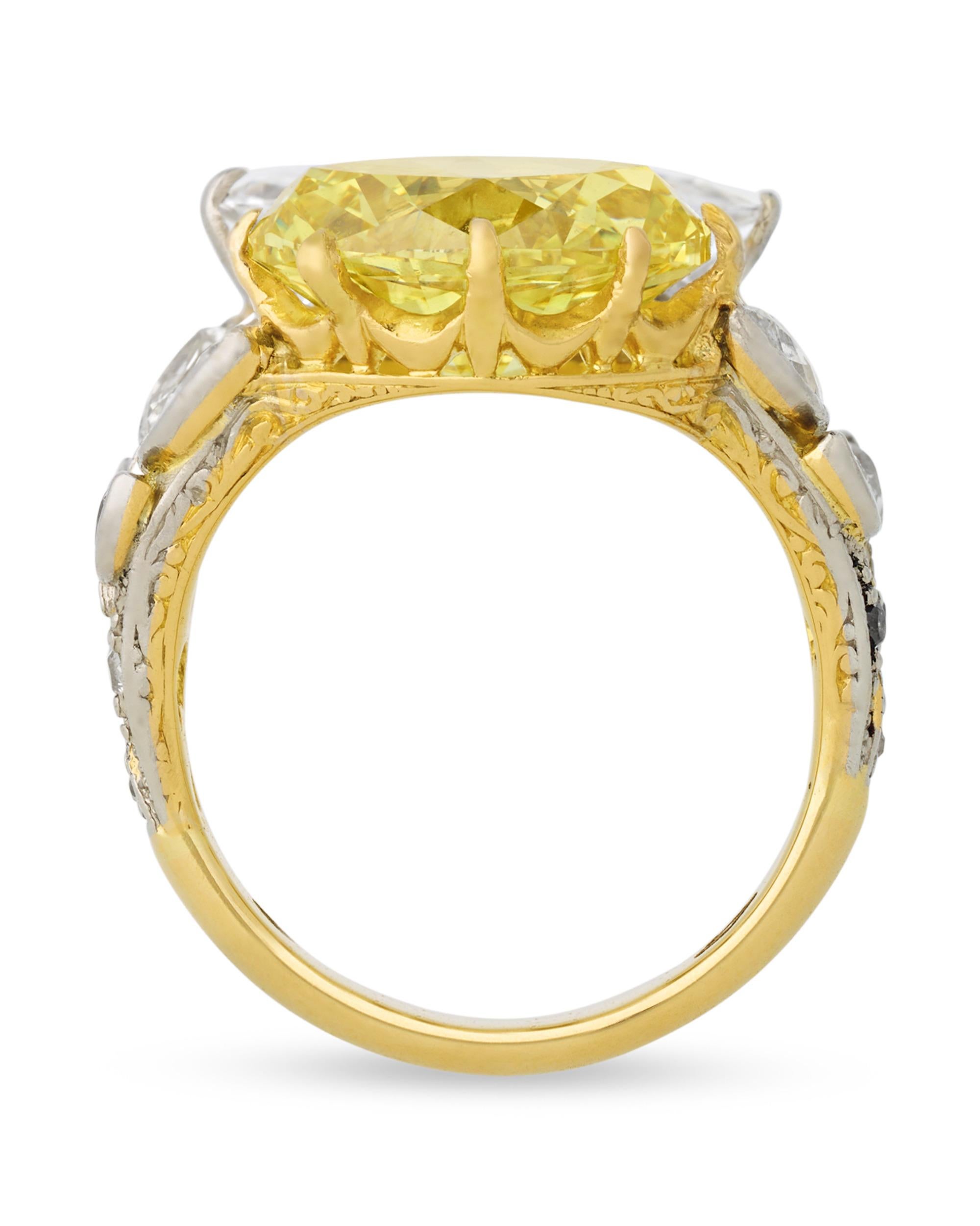 graff fancy yellow diamond ring