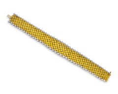 Fancy Vivid Yellow Diamond Mesh Bracelet, 28.40 Carats