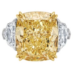 Fancy Vivid Yellow Diamond Ring