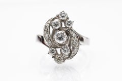 Anillo WG fantasía con diamantes talla brillante 0,73ct