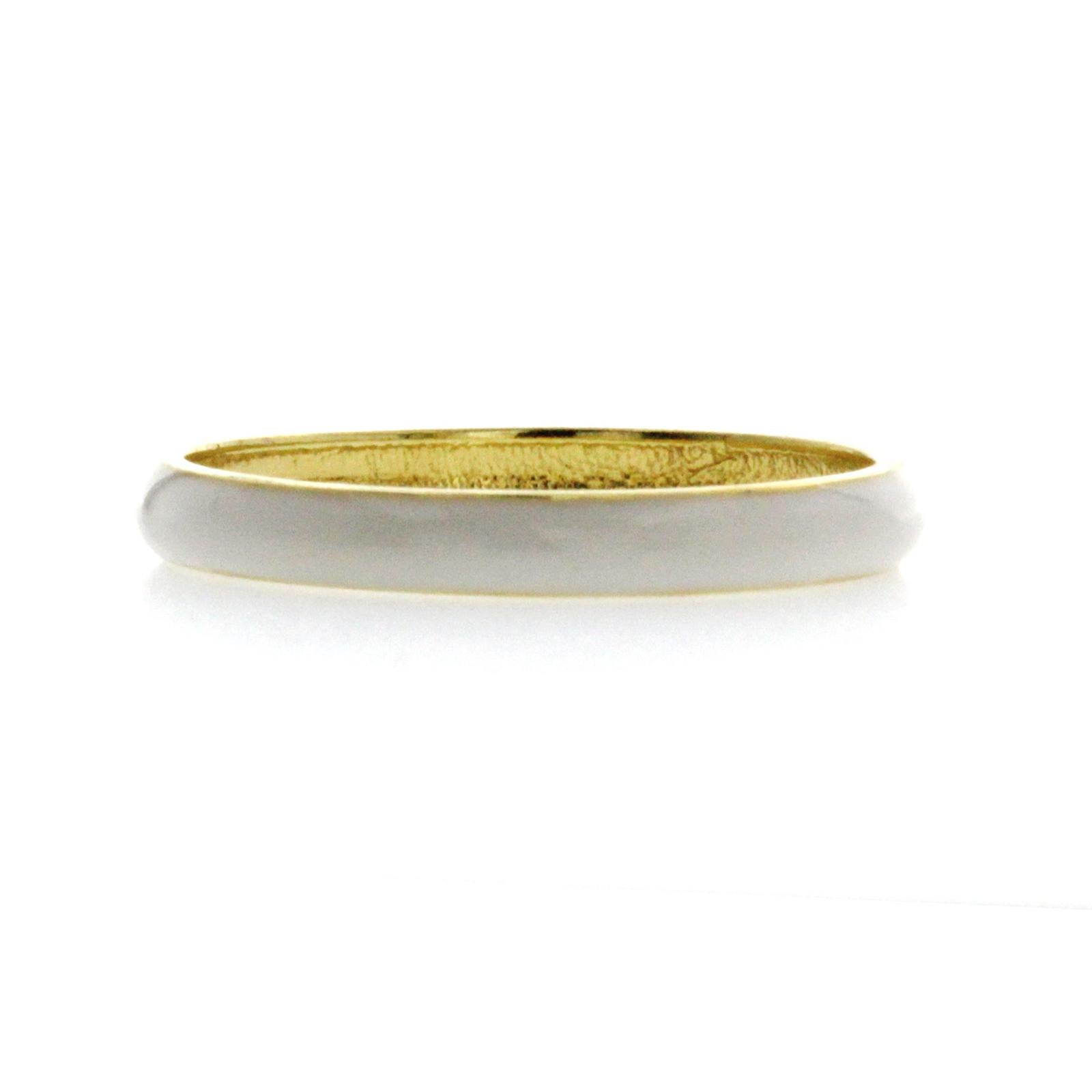 100% Authentic, 100% Customer Satisfaction

Top: 3 mm

Band Width: 3 mm

Metal: 14K Yellow Gold 

Size: 4 to 8 

Hallmarks: 14K 

Total Weight: 1.4 to 1.6 Grams

Stone Type: Enamel

Condition: New

Estimated Retail Price: $450

Stock Number: NP1-E1