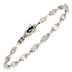 Fancy White Gold Bracelet Diamond 18K for Her