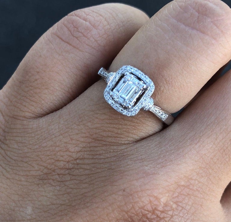 For Sale:  Fancy White Gold Diamond Ring 14 Karat for Her 2