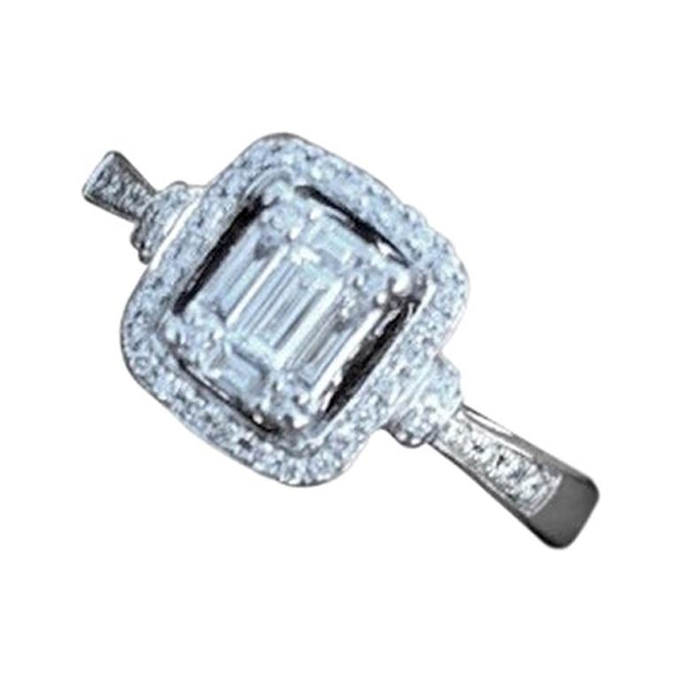 For Sale:  Fancy White Gold Diamond Ring 14 Karat for Her