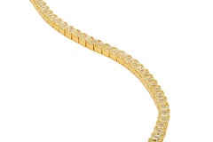 Fancy Yellow Asscher Cut 15.64 Carat Tennis Bracelet