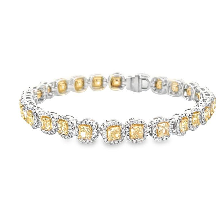 Pulsera de Diamantes Amarillos Fancy 2.00CT FY8.00CT 18K YG en Nuevo estado para la venta en New York, NY