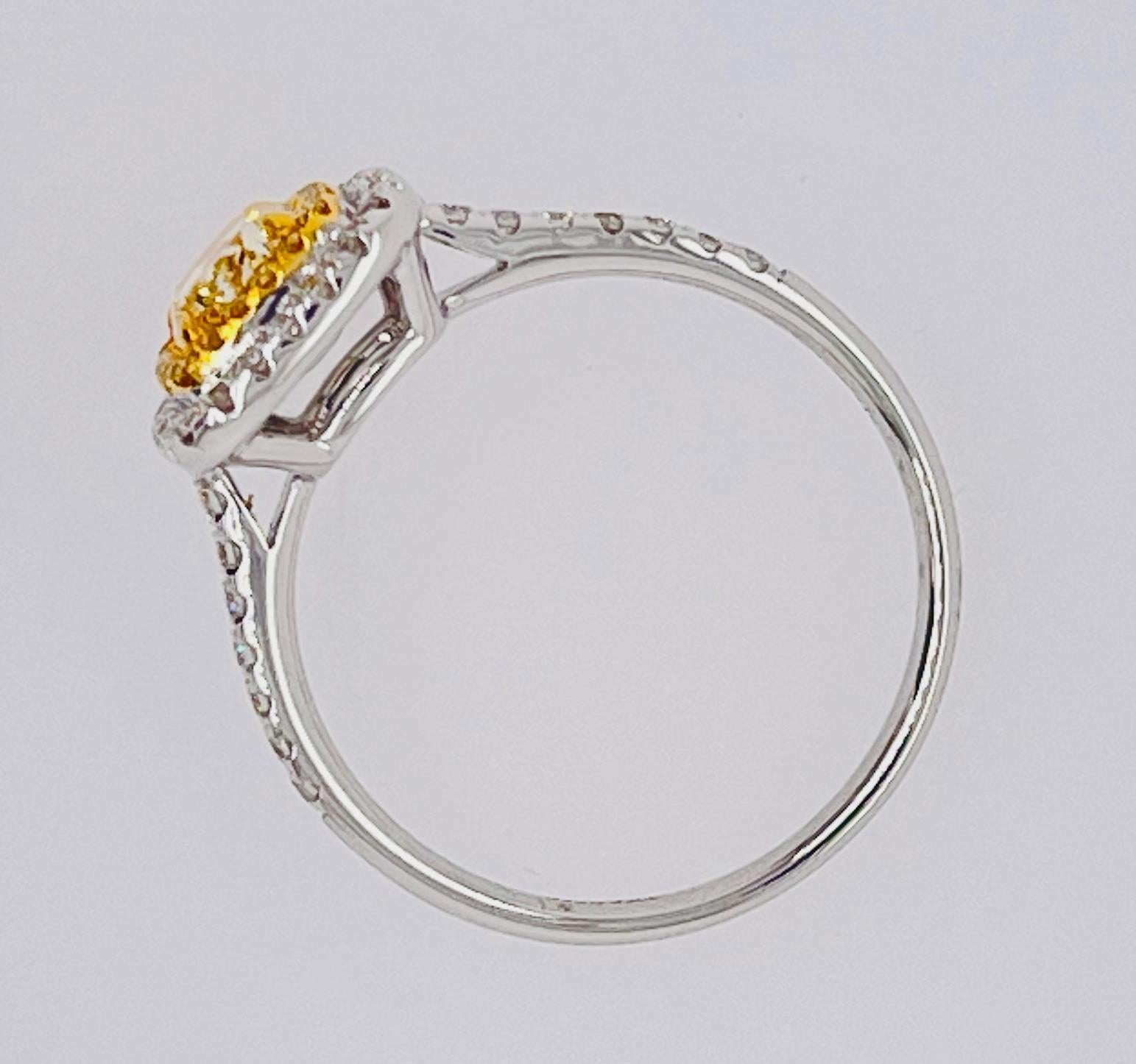 yellow diamond halo engagement rings