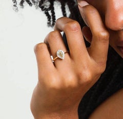 Fancy Yellow Diamond Engagement 0.96ct Ring