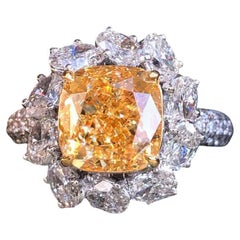 Fancy Yellow Diamond Engagement Ring GIA Certified - Eze Jewelry