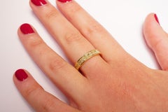 3.25 Carat Fancy Yellow Square Radiant Diamond Eternity Band