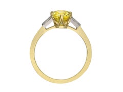 Fancy yellow diamond engagement ring, circa 1950