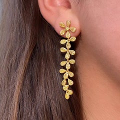 Rare Colors - Fancy Yellow Diamond Flower Earrings