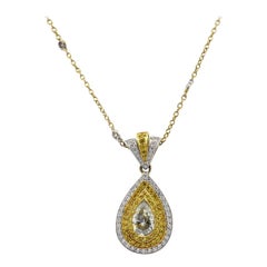 Fancy Yellow Diamond Necklace