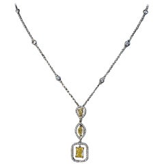 Fancy Yellow Diamond Pendant Necklace