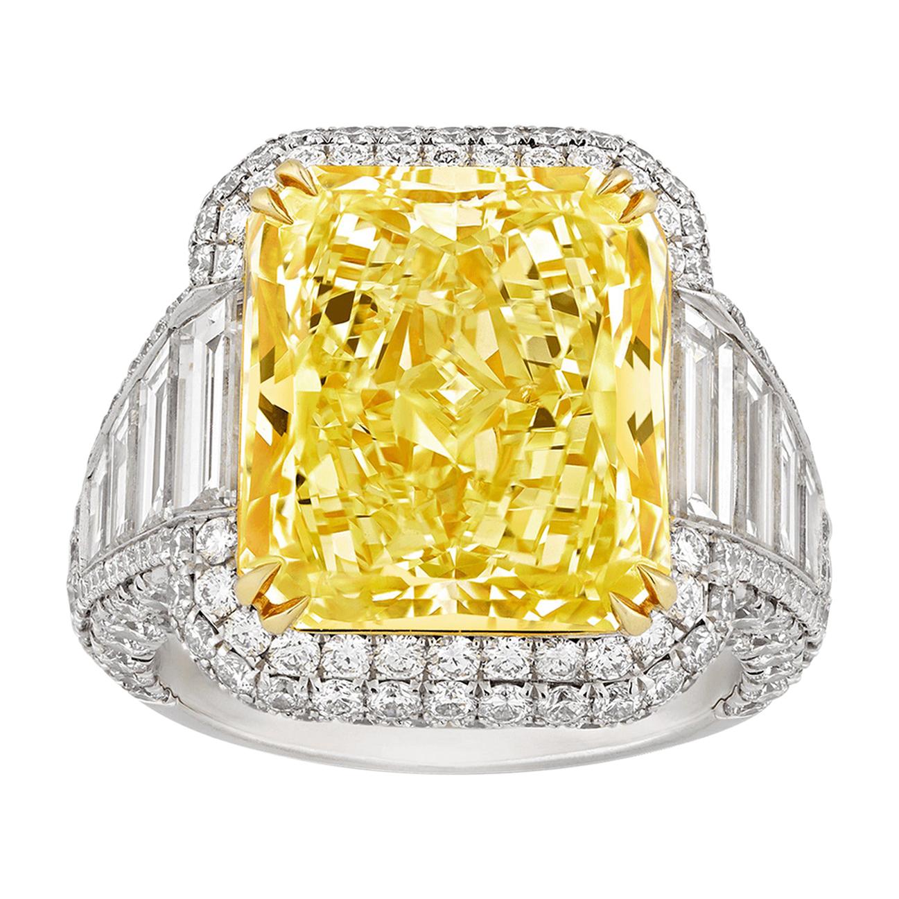 Fancy Yellow Diamond Ring, 10.02 Carat