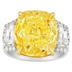 Fancy Yellow Diamond Ring, 11.00 Carat
