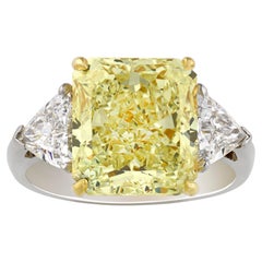 Fancy Yellow Diamond Ring, 6.42 Carats