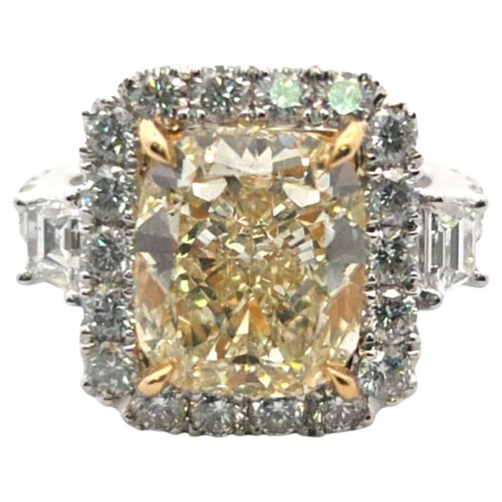 Ausgefallener gelber Diamantring D2.10ct YD5.18CT 18KWG im Angebot