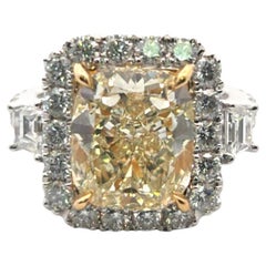 Ausgefallener gelber Diamantring D2.10ct YD5.18CT 18KWG