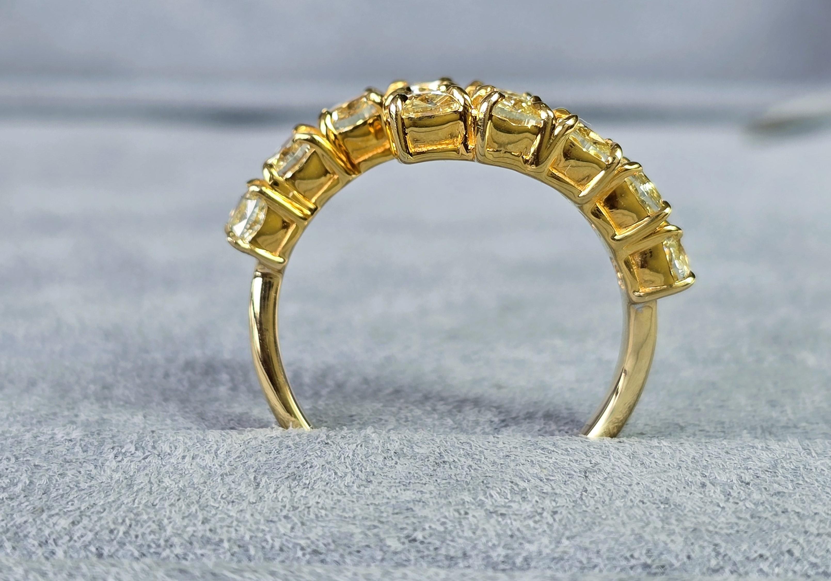 Fancy Yellow Diamond Ring For Sale 6