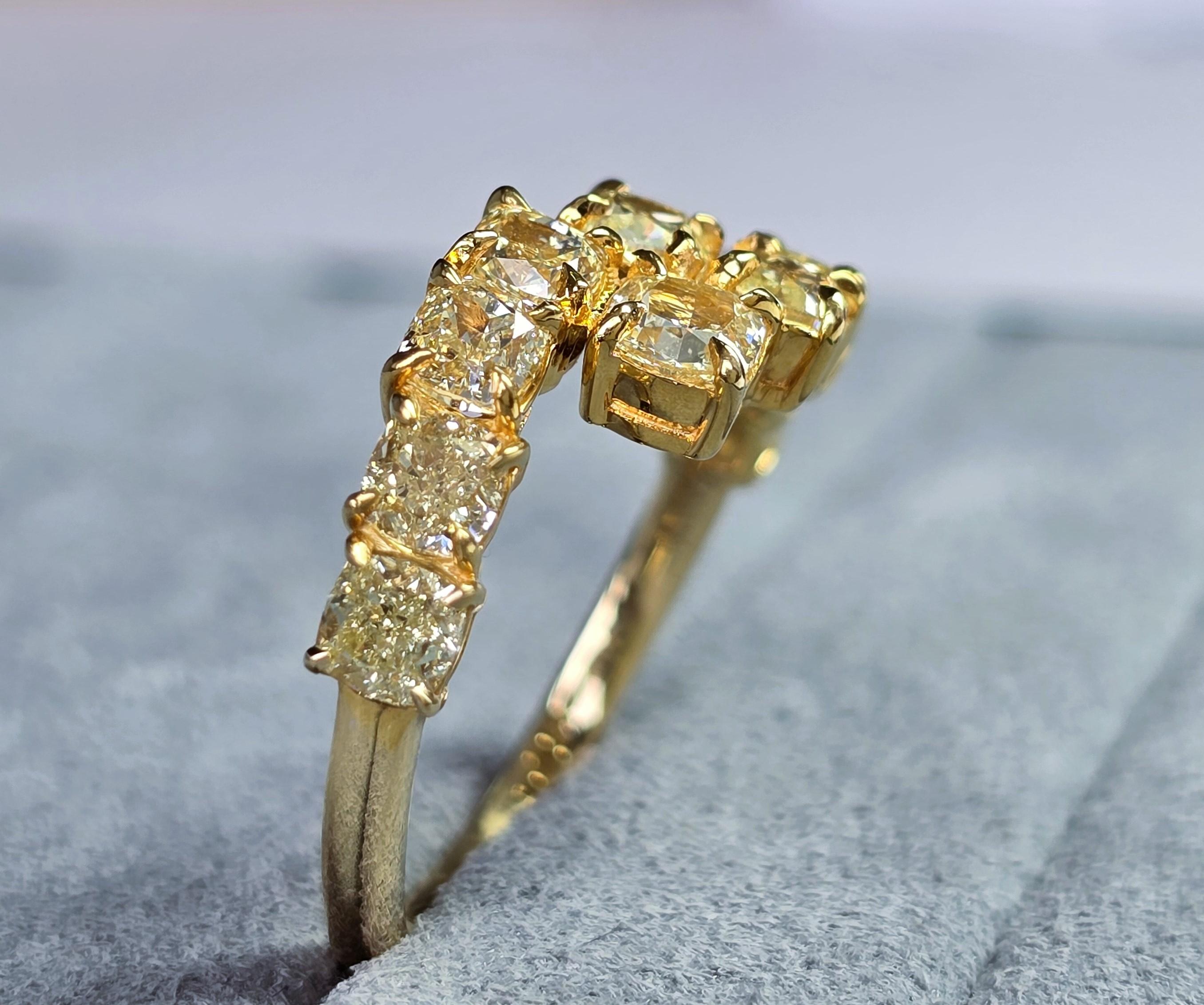 Fancy Yellow Diamond Ring For Sale 7