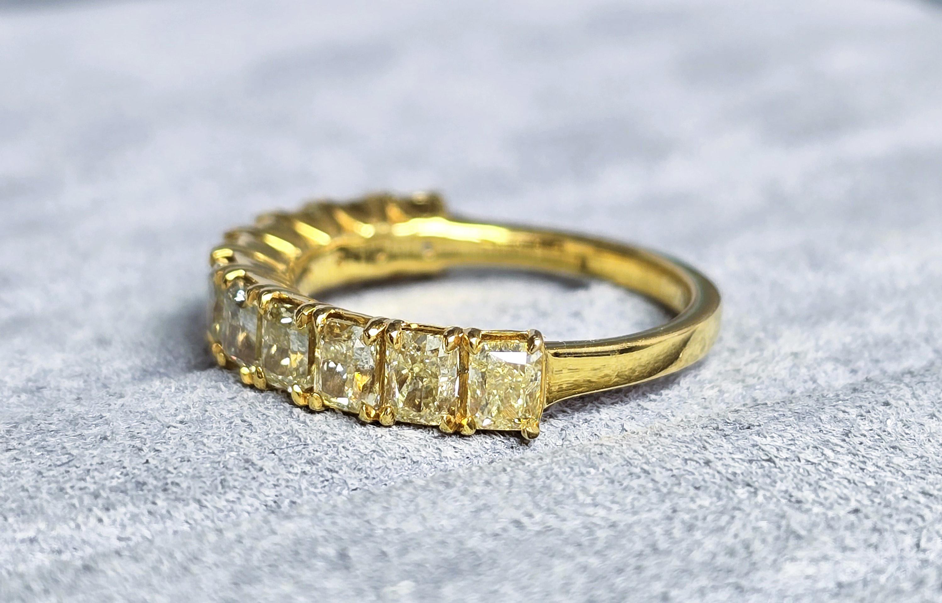 Fancy Yellow Diamond Ring For Sale 7