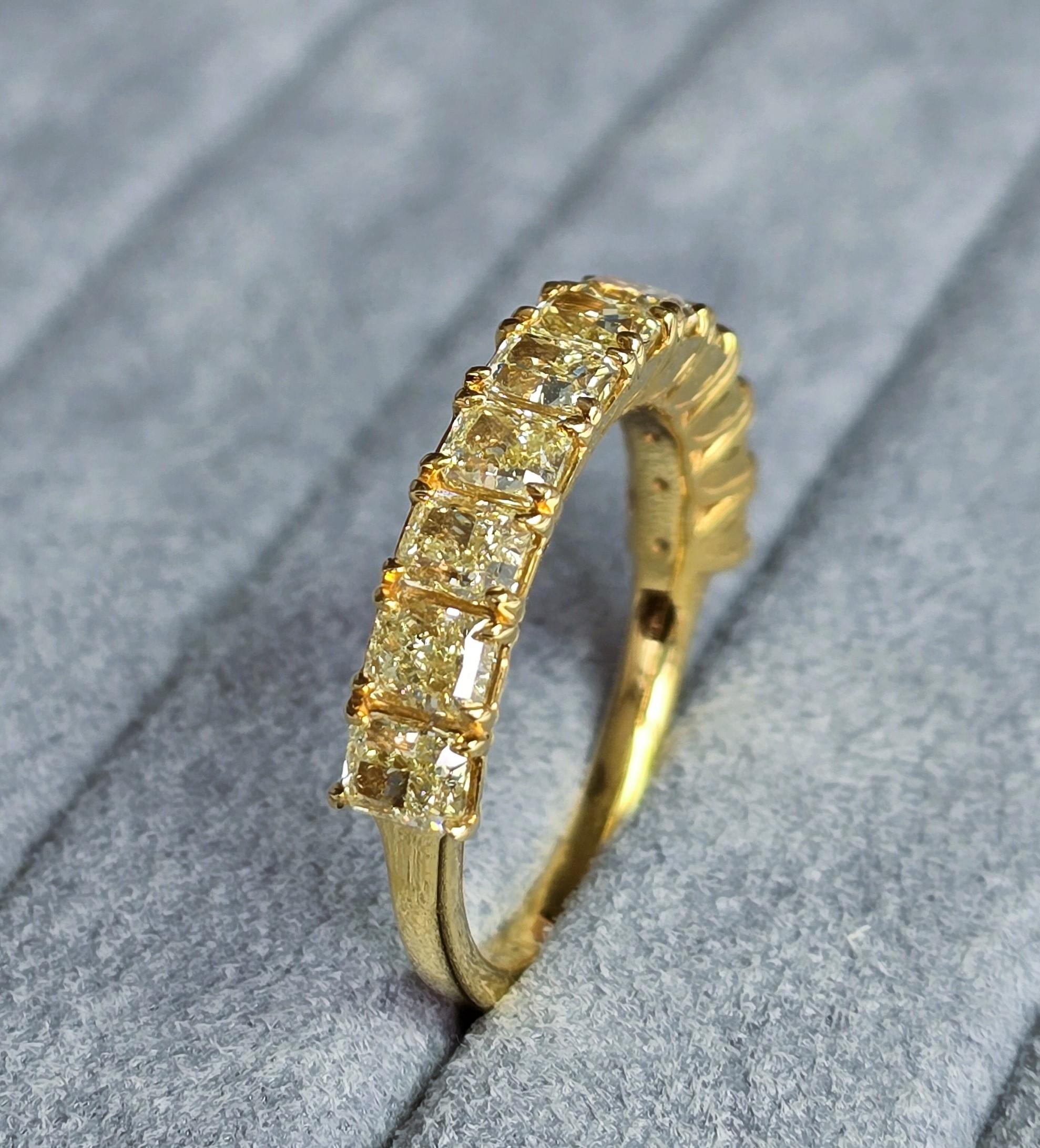 Fancy Yellow Diamond Ring For Sale 8