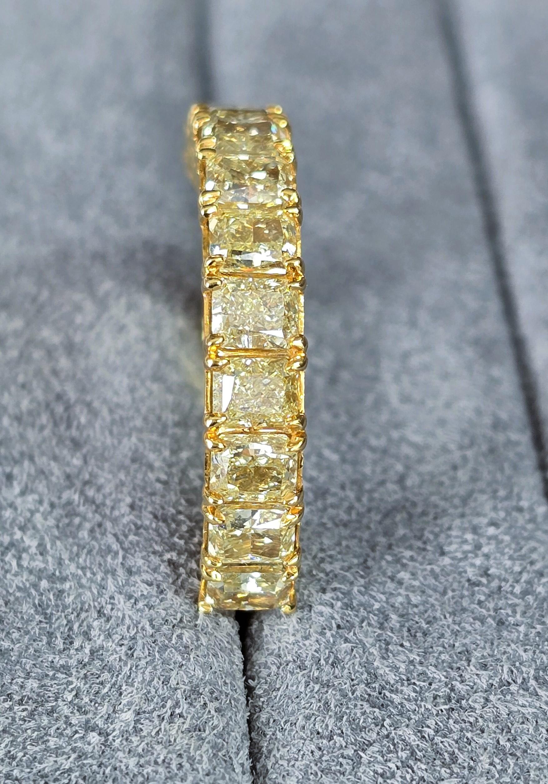 Fancy Yellow Diamond Ring For Sale 9