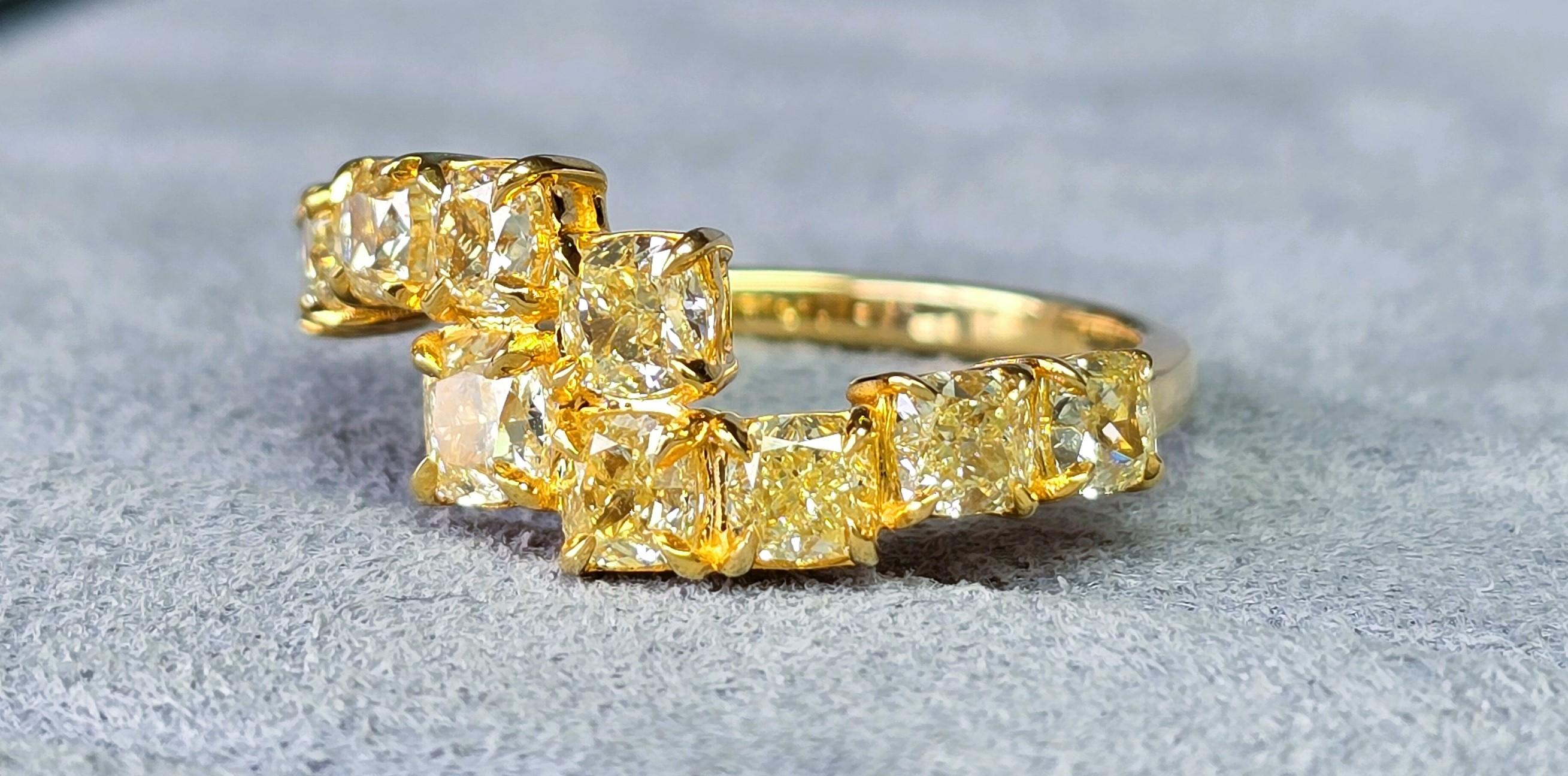 Fancy Yellow Diamond Ring For Sale 1