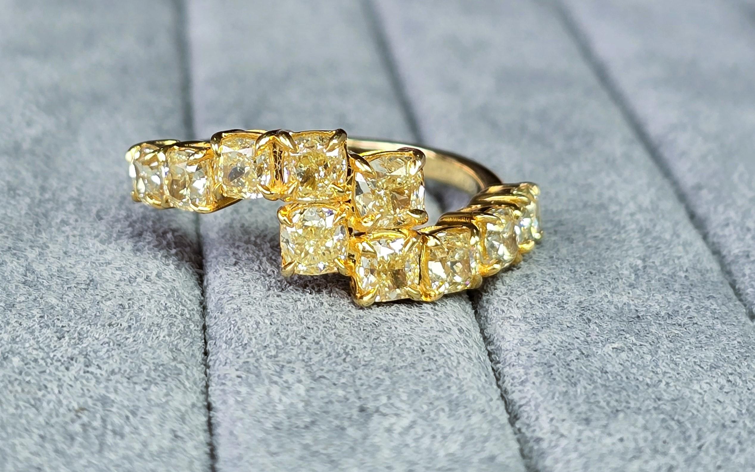 Fancy Yellow Diamond Ring For Sale 2
