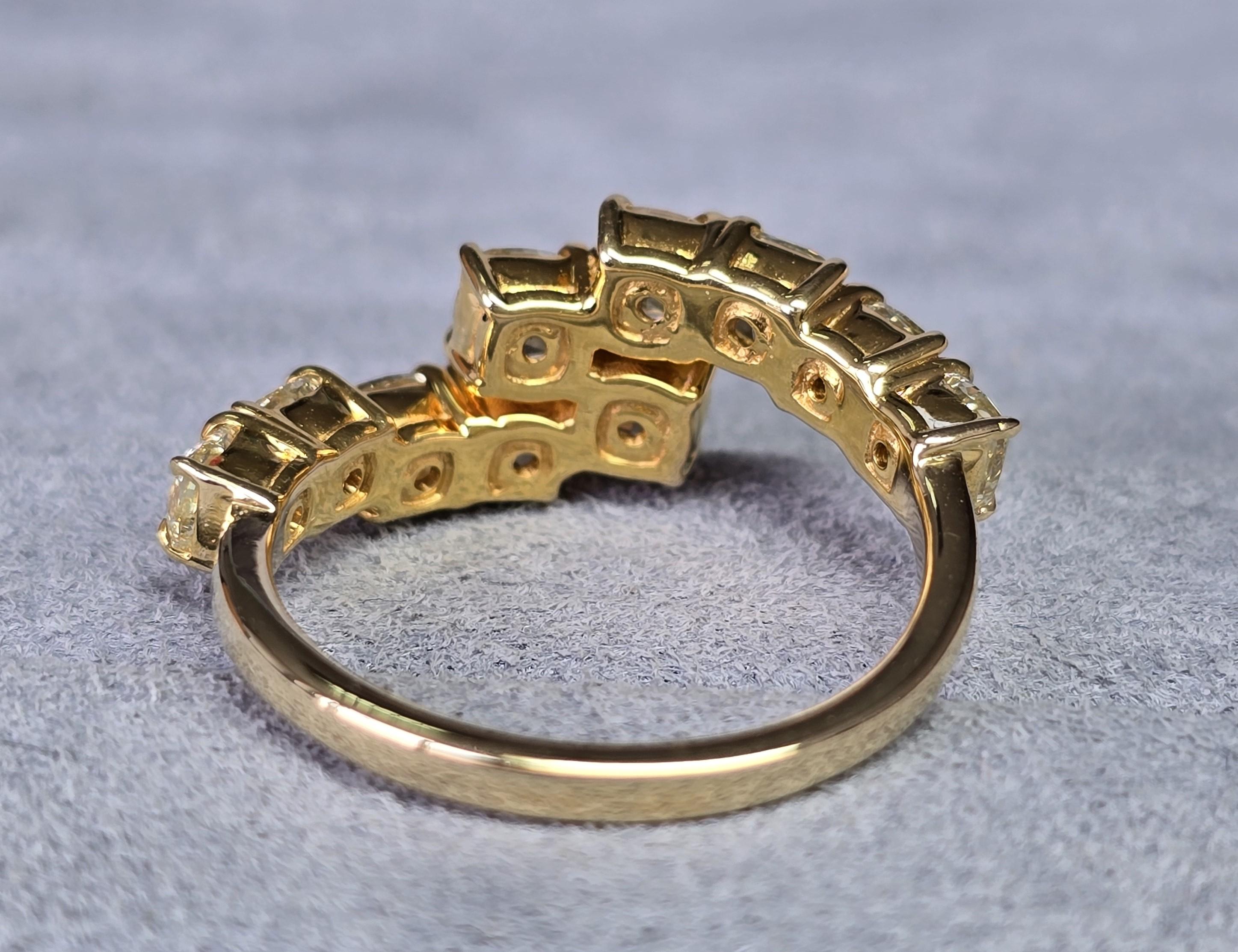 Fancy Yellow Diamond Ring For Sale 4
