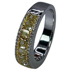 Gelber Fancy-Diamant-Ring 18kt Weigold Seltener Diamant-Ring