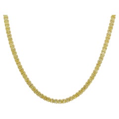 Collana Tennis con diamanti gialli fantasia