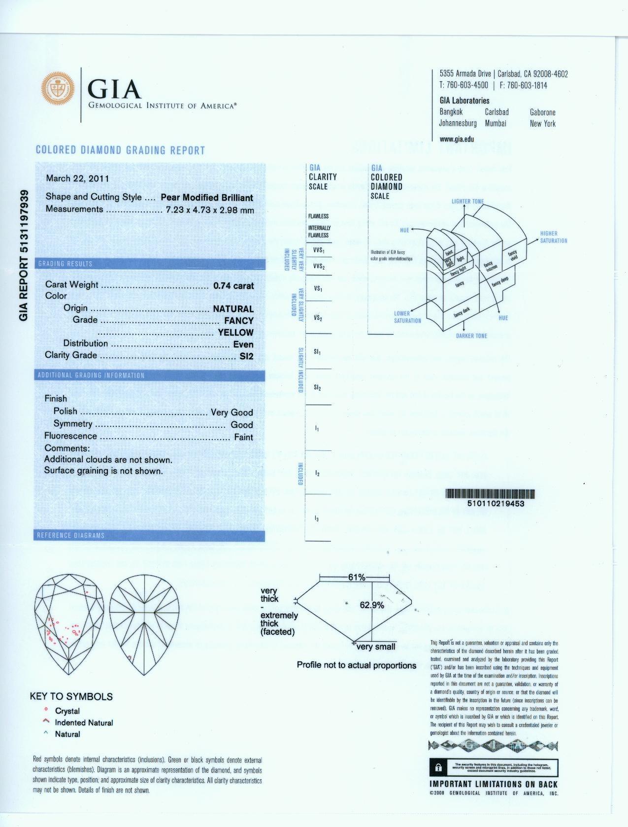 Fancy Yellow GIA Certified Long Earrings In New Condition For Sale In Hong Kong, HK