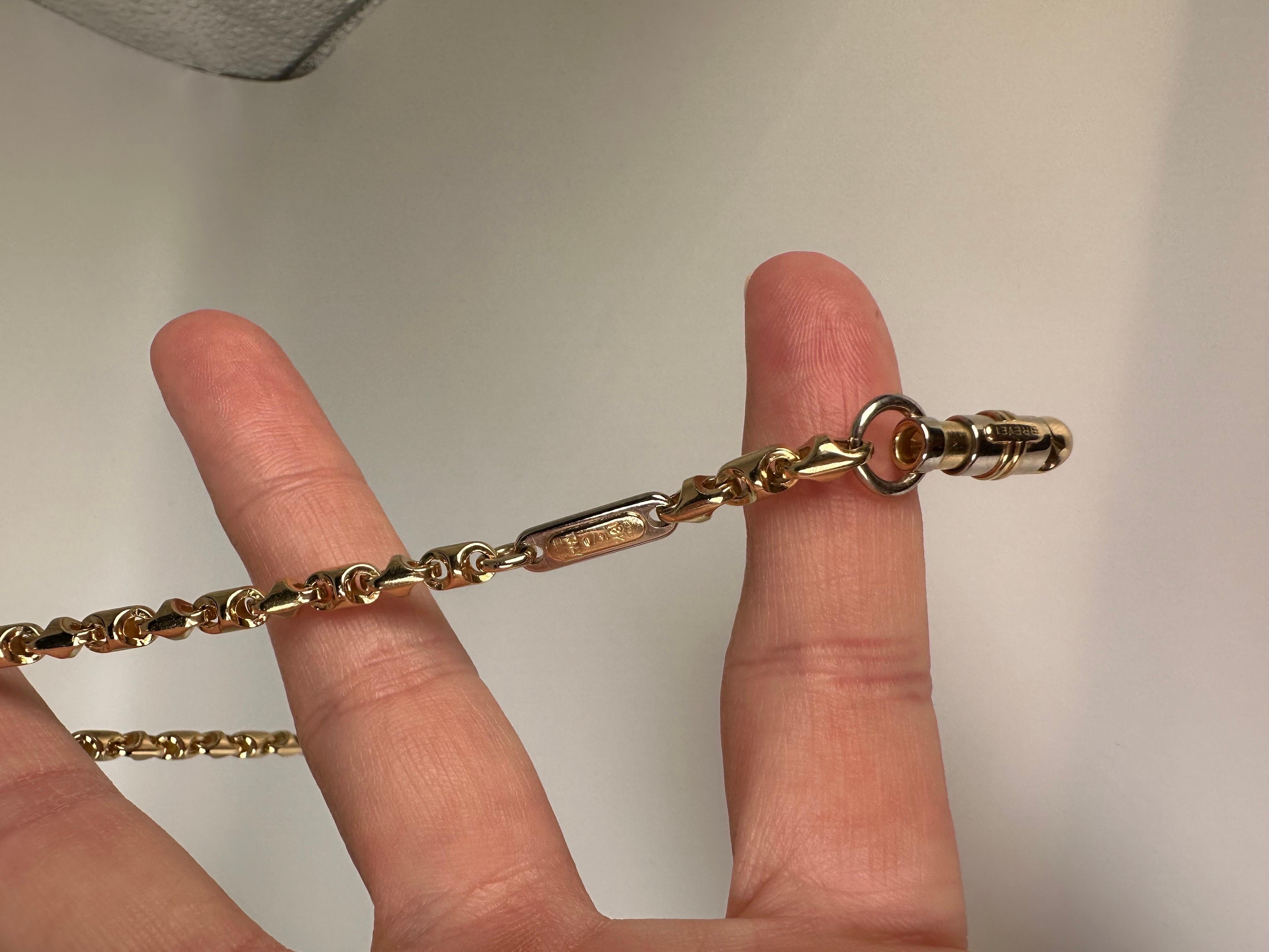 Ausgefallenes Gelbgold-Armband 18KT Gelbgold Kette Armband 8,5