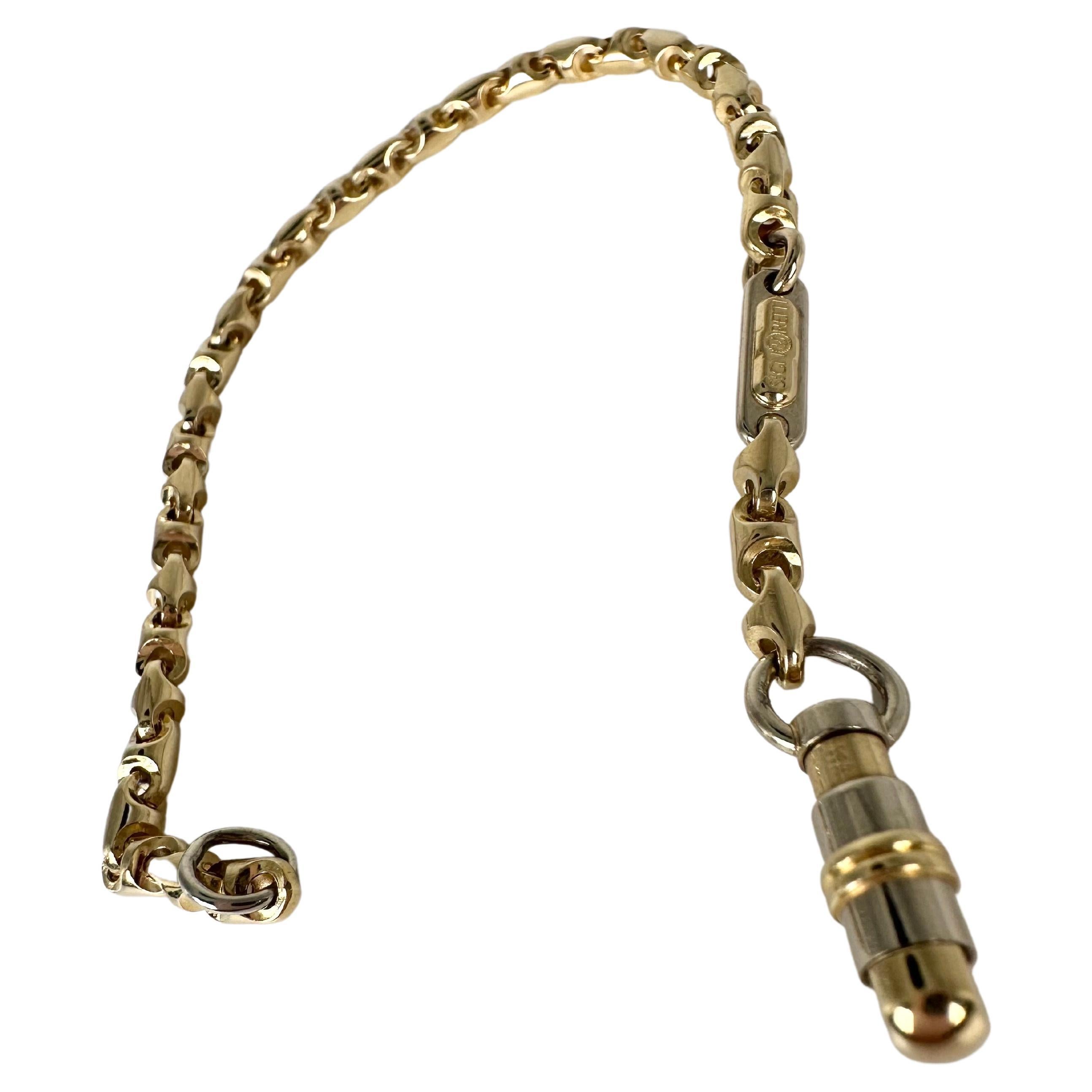 Bracelet fantaisie en or jaune Bracelet chaîne en or jaune 18KT 8.5"