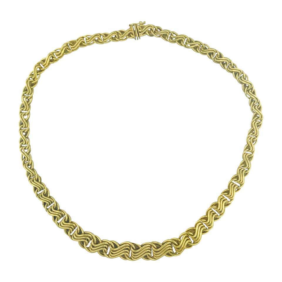 Versace 3 Medusa Gold Chain Necklace at 1stdibs