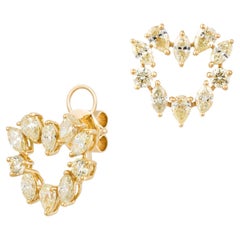 Fancy Yellow Heart Earrings – 2 cts