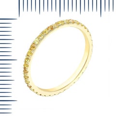 Fancy Yellow Orange Sapphire Diamond Yellow Gold Ring