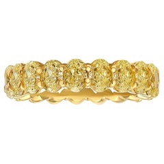 Fancy Yellow Oval Diamond Eternity Band