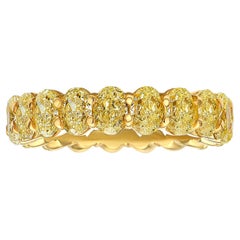 Used Fancy Yellow Oval Diamond Eternity Band