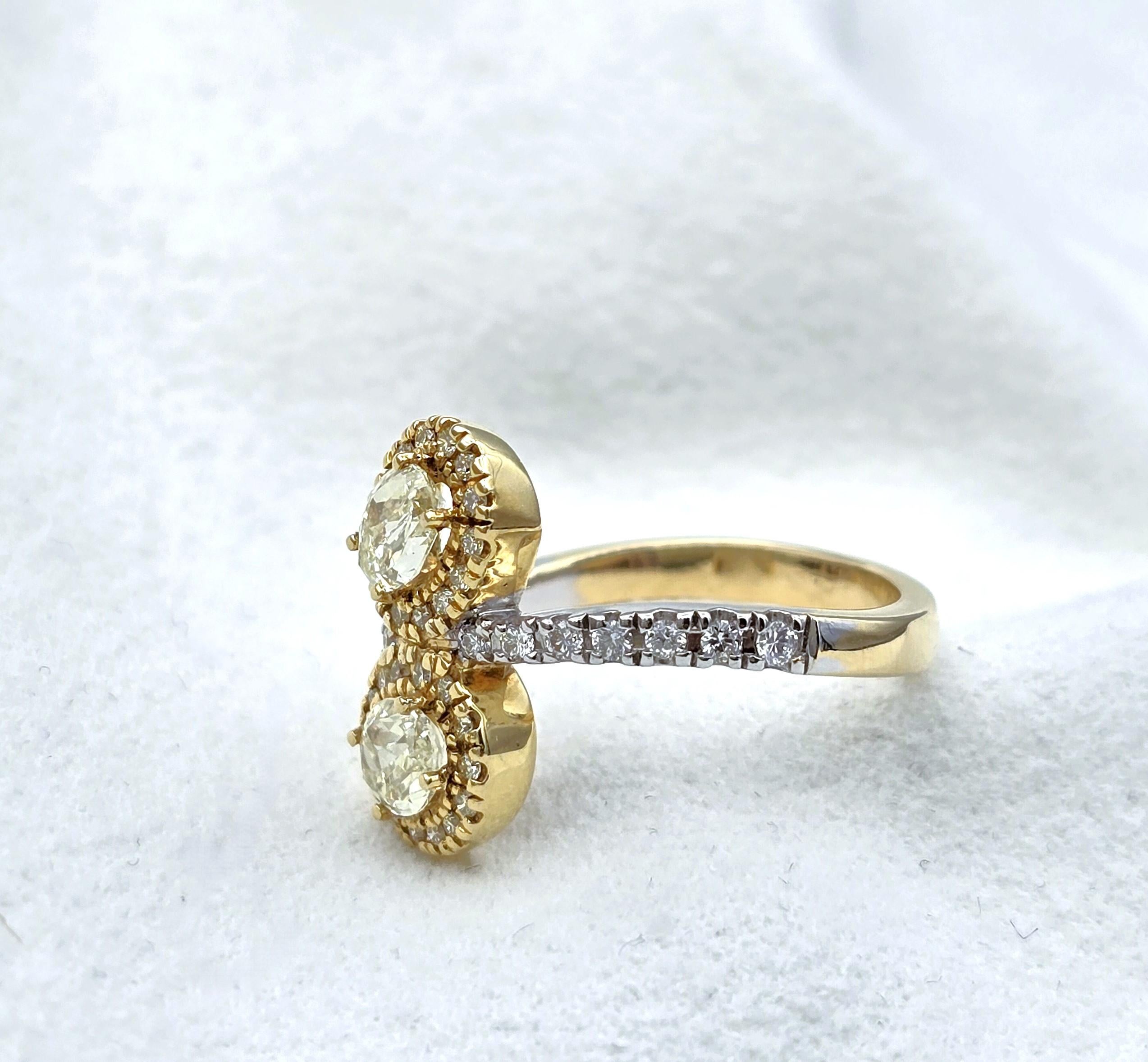 Bague en diamant jaune fantaisie VVS-VS en vente 6