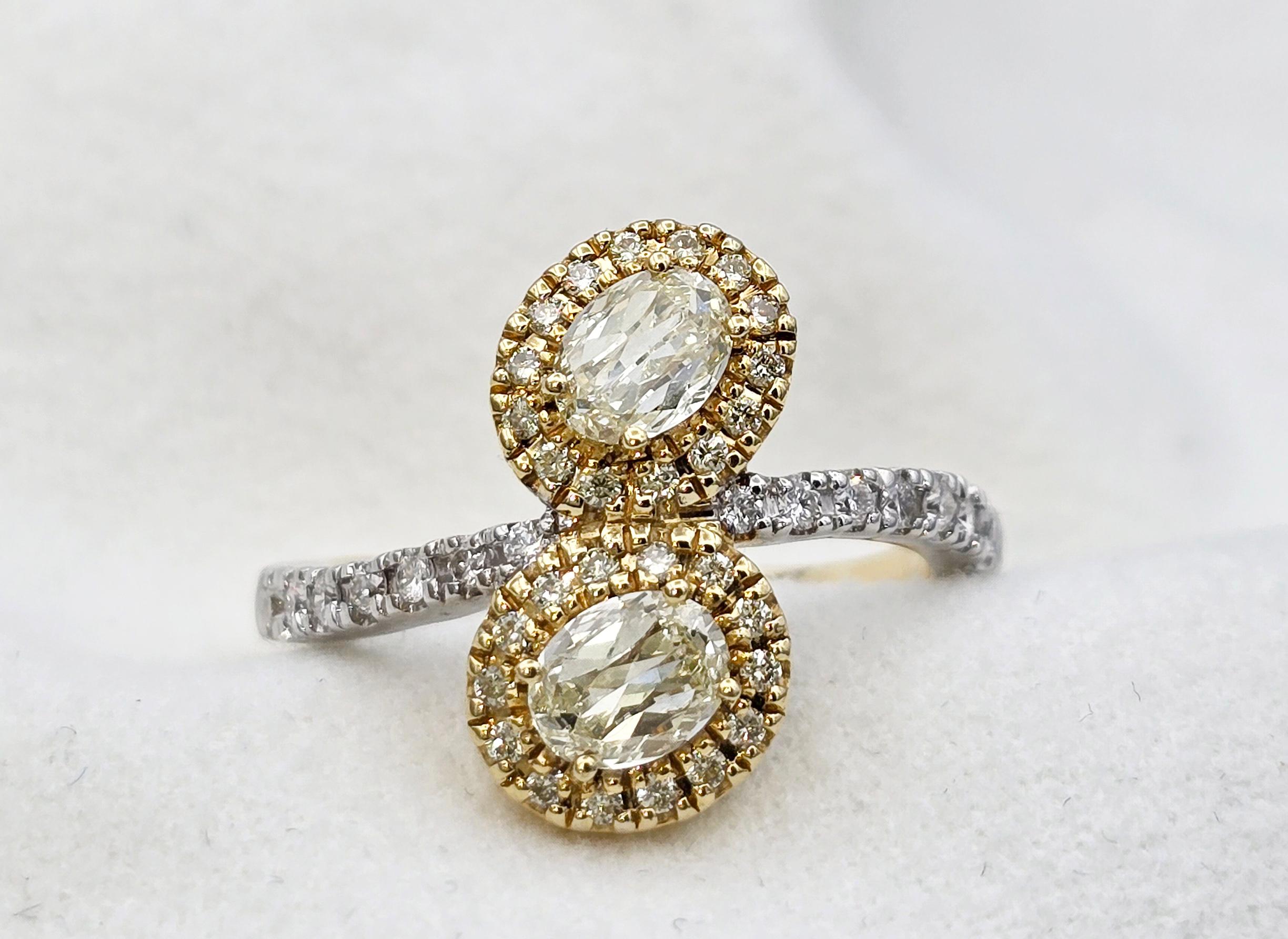 Bague en diamant jaune fantaisie VVS-VS en vente 7