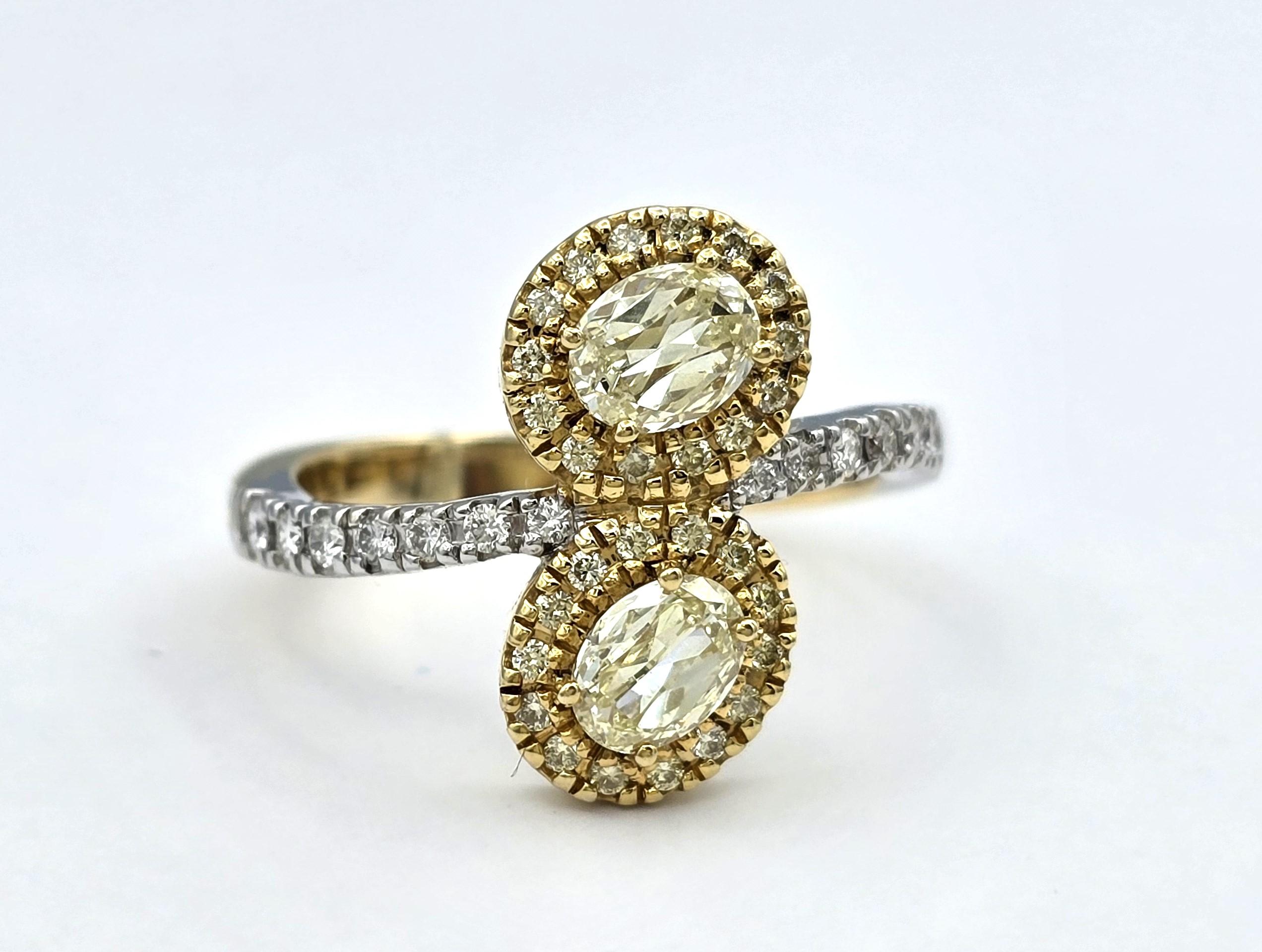 Bague en diamant jaune fantaisie VVS-VS en vente 1
