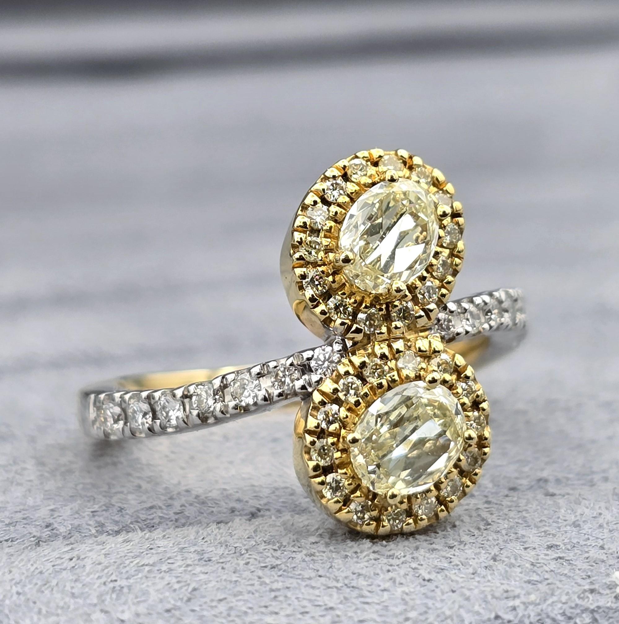 Bague en diamant jaune fantaisie VVS-VS en vente 2